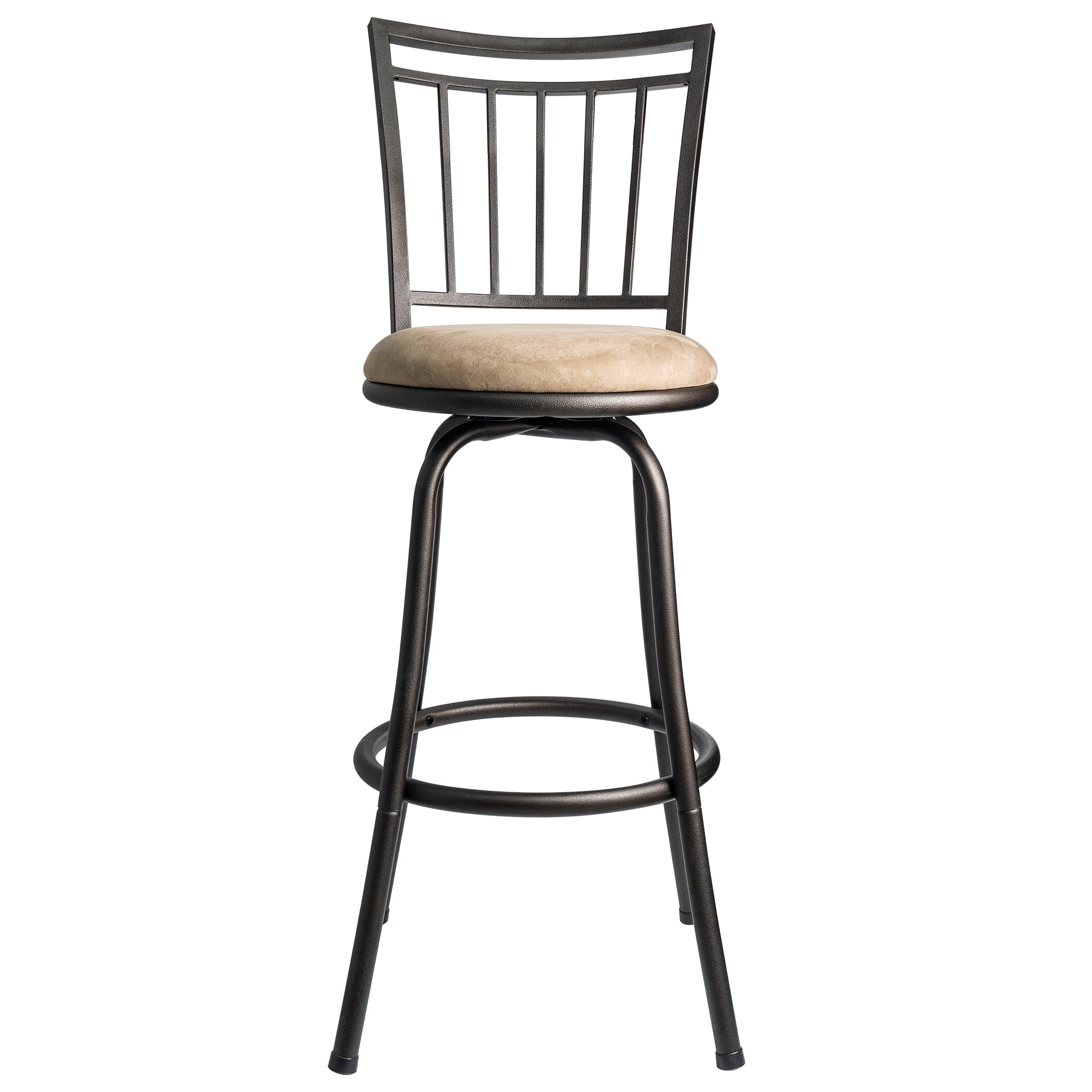 Azalea Park Metal Swivel and Adjustable Height Bar Stools, Tan