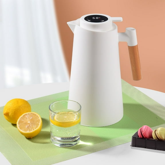 JilgTeok Insulated Thermal Coffee Carafe Stainless Steel Double Walled Vacuum Coffee Thermos, Hot Water, Tea, Hot Beverage Dispenser, Long-term Insulation(5.35*9.72in)