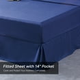 thumbnail image 4 of HAOK Twin Bed in a Bag Set 6 Piece-Pinch Pleat Down Alternative Comforter Set,Navy, 4 of 6