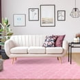 thumbnail image 4 of Junovo 6'x9'Modern Geometric Area Rug for Bedroom and Living Room, Fluffy Indoor Carpet for Family Room Decor,Pink, 4 of 7