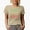Tan, variant on Lucky, Lucky, Lucky Vibes, St. Patrick's Day Merch Gift, White T-Shirt, Small