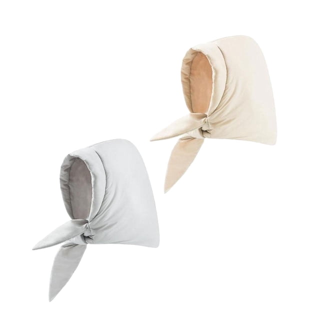 TISHITA 2x Foulards Imperméables Mode pour Femmes Chauffe-Nuque Camping Randonnée Escalade Beige Gris