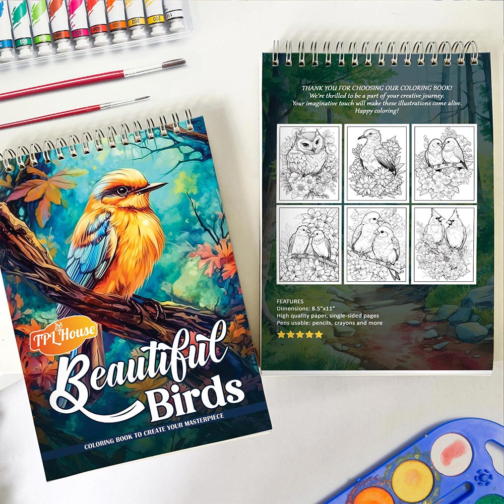 LBKHOUSE Winter Landscapes Coloring Book Spiral Bound for Adults, Premium Cover