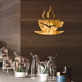 thumbnail image 2 of Reloj Café forma removible Diy acrílico 3D Espejo Pared Pegatina Reloj Decorativo AHeartcove SZ221208-0071JD, 2 of 3