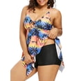 thumbnail image 2 of WISEFIN Women Plus Size Irregular Hem Printed Padded Swimdress 2 Piece Swing Swimsuits L-5XL, 2 of 5