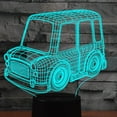 thumbnail image 2 of 3D Car Night Light Table Desk Optical Illusion Lamps 16 Color Changing Lights LED Table Lamp Xmas Home Love Birthday Children Kids Decor Toy Gift, 2 of 7