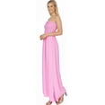 thumbnail image 3 of HAPPY BAY Women's Solid Smocked Top Maxi Evening Slit Dress Casual Strapless Tube Dresses for Women One Size Magenta, Solid, 3 of 3
