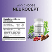 Neurocept Brain Supplement Neuro Cept Premium Memory Capsules, Neurocept Advanced Memory & Focus Support Supplement