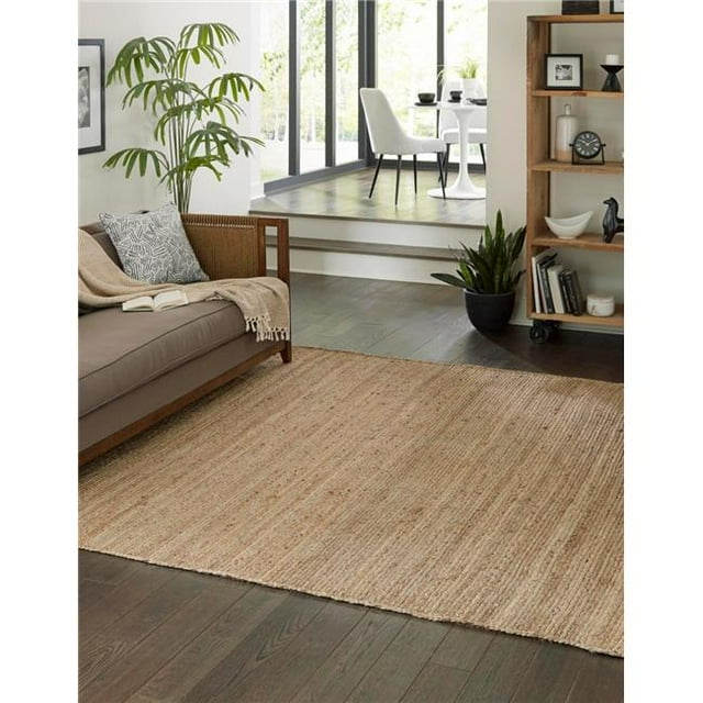 Unique Loom 3150059 3 ft. 3 in. x 3 ft. 3 in. Dhaka Braided Jute Square Rug, Natural