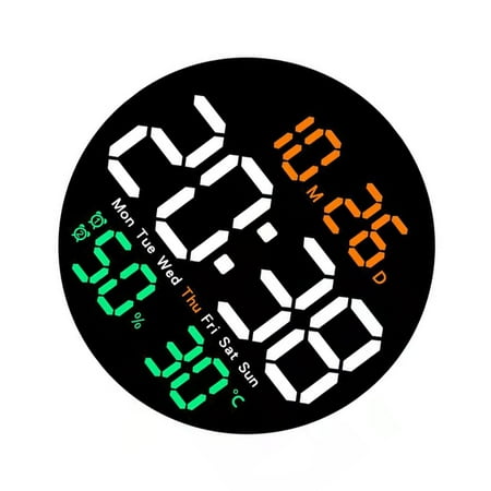 Digital Clock with Large Display, 10Inch Large Screen Digital Wall Clock Remote Controlled , 12/24 LED Alarm Clock
