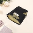 thumbnail image 3 of Unique Bargains 1 Pc Vintage Butterfly Makeup Bag Polyester Black Small, 3 of 5
