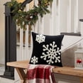 thumbnail image 4 of Hiroekza Festive Christmas Cotton Throw Pillow Cover - 18x18inch, Skin-friendly ,Hidden Zipper, Durable & Washable, Multiple Colors Black, 4 of 5