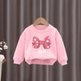 thumbnail image 3 of Hansber Little Girls 2 Piece Tracksuit Sweatsuit Cute Sweatshirt Long Sleeve Tops with Pants Set Pink 110, 3 of 4