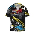 thumbnail image 5 of PAYOHTO Boy Truck Blue Car Mens Hawaiian Casual Short-sleeved Shirt Tropical Summer Beach Button Down Shirts, 5 of 7