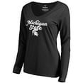 thumbnail image 2 of Women's Black Michigan State Spartans Freehand Long Sleeve T-Shirt, 2 of 3