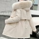 thumbnail image 5 of Chaquetas y abrigos casuales con capucha y manga larga para mujer, abrigo con bolsillo y cremallera, chaqueta larga de invierno de algodón con plumón y manga larga para mujer, 5 of 6
