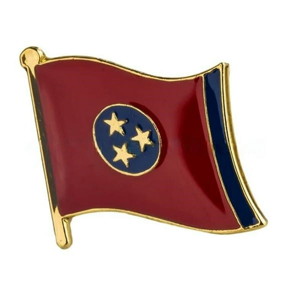 Ysmzzmsy 1 PCS（0.75x0.63 inch) Tennessee Flag Pin Suit lapel flag pins Plated Metal Enamel Souvenir Hat Men Women Patriotic