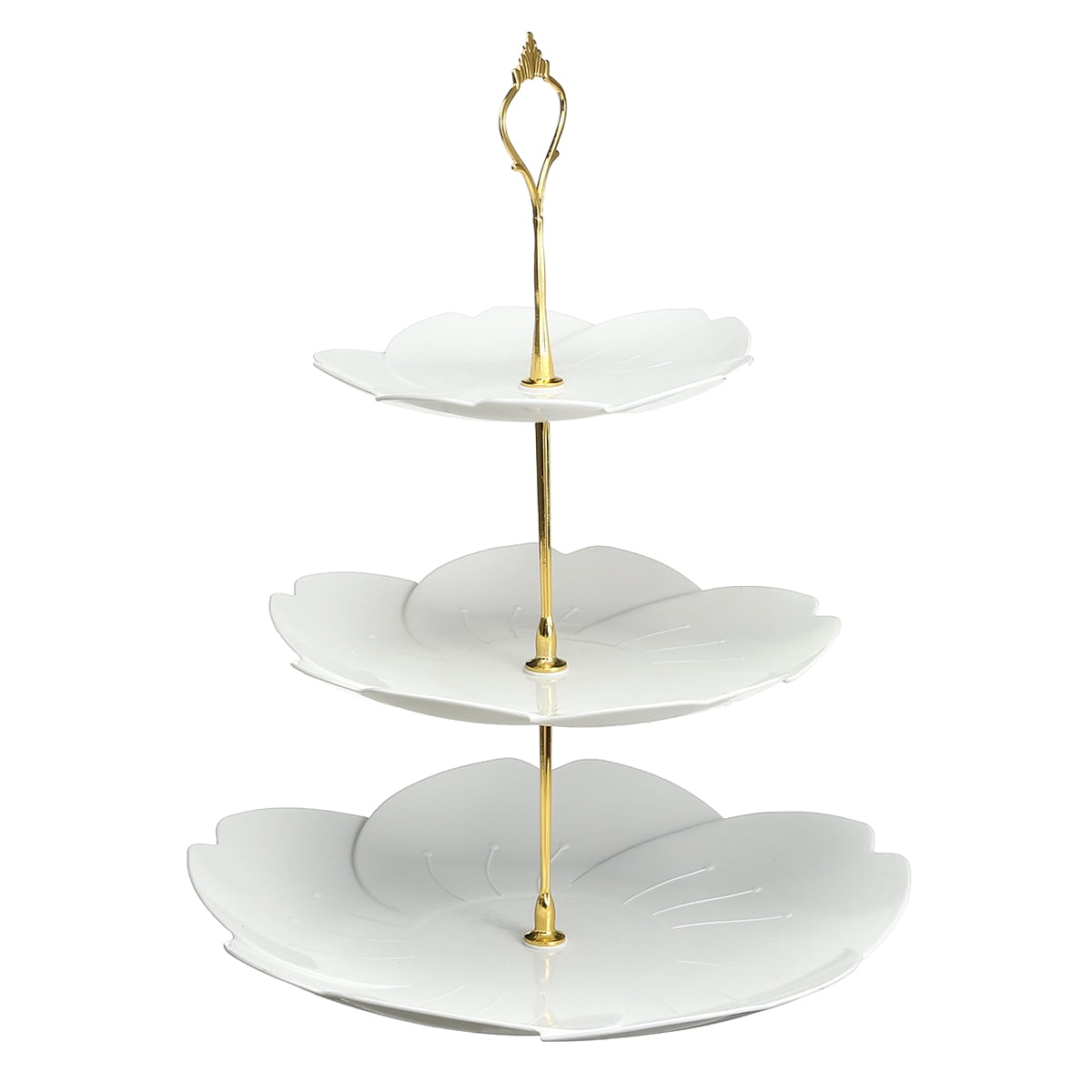 3 Tiers Cake Stands Round Square Pure Elegant Embossed Dessert Display White For Baby Shower Wedding Birthday Party Celebration Home Decor Ornaments Walmart Com Walmart Com