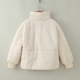 thumbnail image 5 of Gibobby Abrigos de invierno para niños y niñasAbrigo para niños pequeños, chaqueta de invierno para niñas y niños, con capucha, prendas de vestir sólidas(Beige, 8-9 Años), 5 of 5