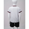 thumbnail image 3 of YUUMIN Kids Boys Soccer Jerseys Sportswear Quick Dry Athletic Shirts T-shirt with Shorts Set Sports White 4XS, 3 of 6