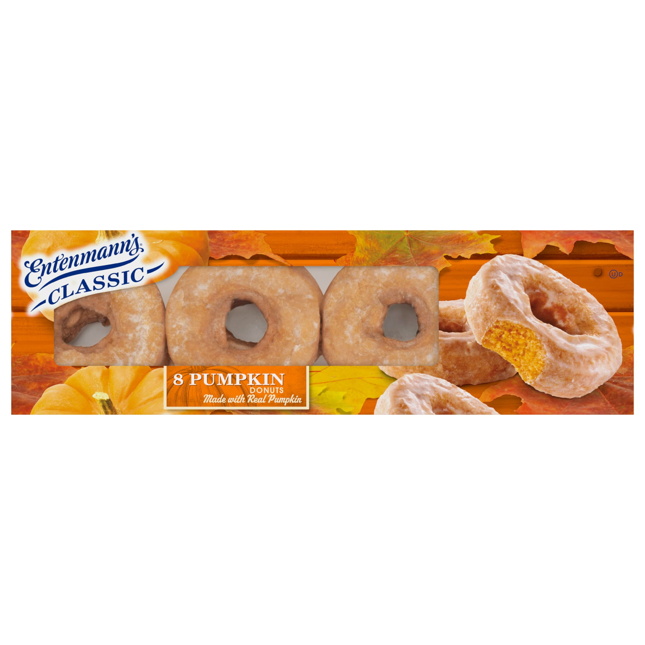Entenmann's Classic Pumpkin Donuts, 8 count, Donuts, 16 oz Box