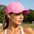 thumbnail image 6 of Womens Ponytail Baseball Cap Adjustable High Messy Bun Ponycap Quick Drying Trucker Hats, 6 of 9