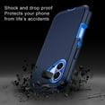 thumbnail image 4 of Petocase for iPhone 16 Plus Case,Shockproof Dust/Drop Proof 3 in 1 Full Body Rugged Heavy Duty Durable Cover,Navy Blue, 4 of 7