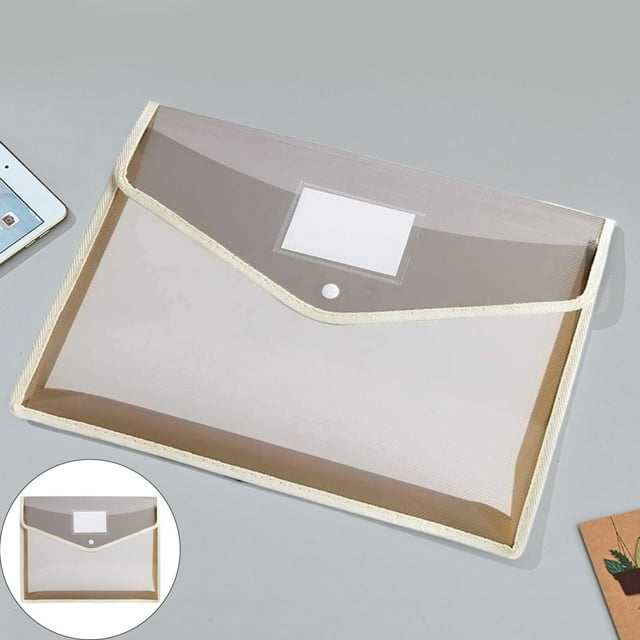 Décor de Rentrée Scolaire Décorations de Rentrée Scolaire Porte-Documents de Vente d'Été Dossier Enveloppe Sac de Rangement pour Fichiers avec Bouton-Pression Porte-Documents en Plastique Transparent/dossier de Documents pour Ce