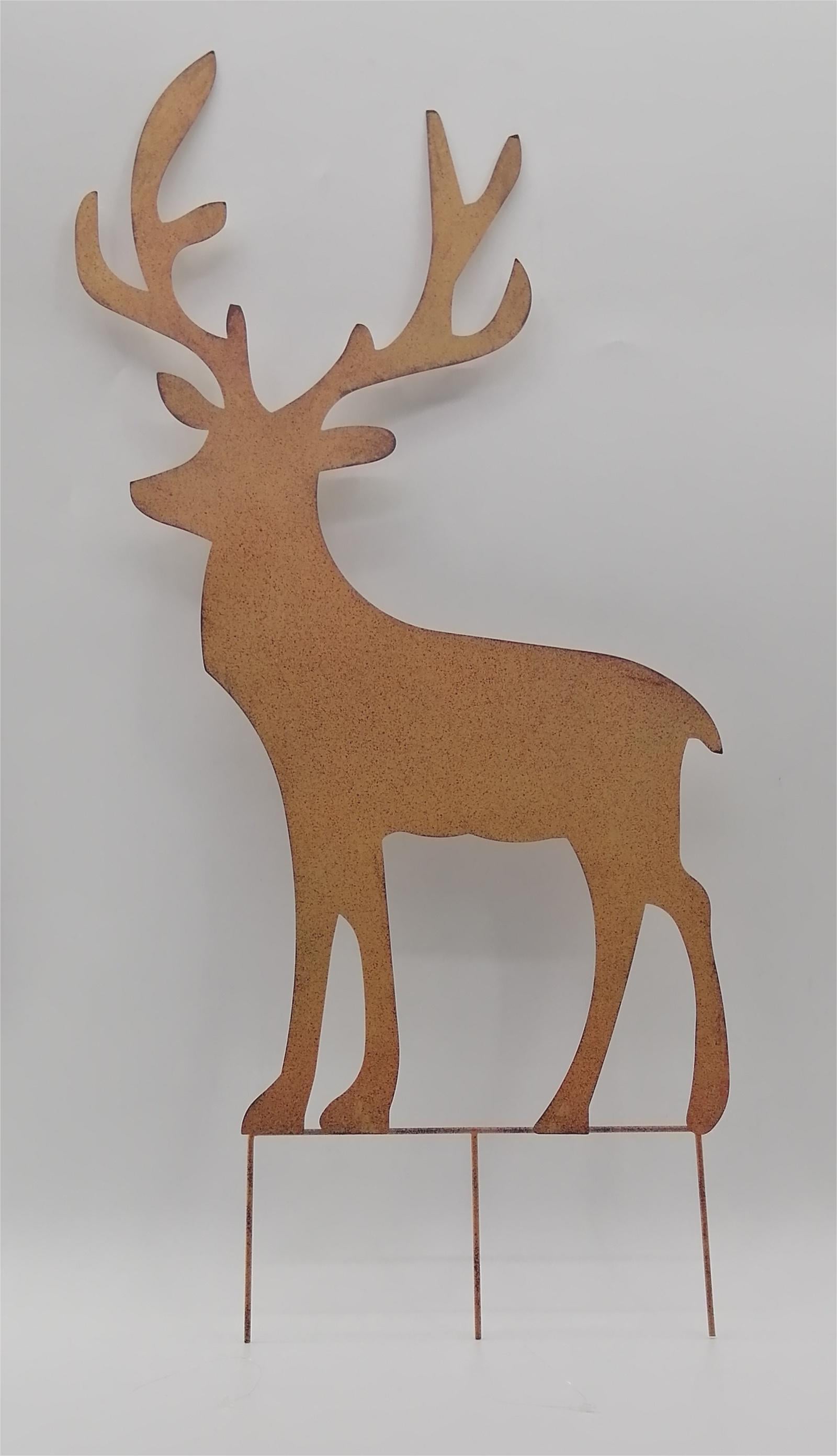 Holiday Time Metal Gold Deer Yard Stake, 30"