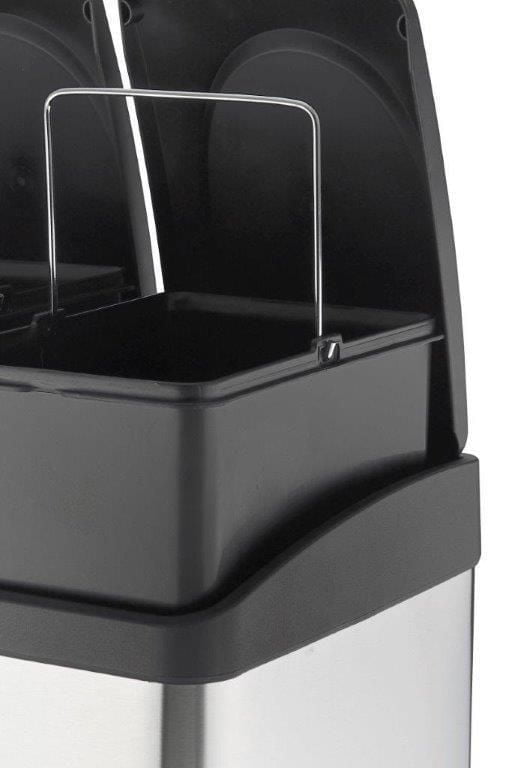 The Point Gallery Step N' Sort 60 Litre 3-Compartment Trash and Recycling Bin