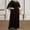 Black, variant on Hvot&aat Ladies Plus Size Elegant Long Dress Chiffon Ruffles Overlay Cape Bride For Mother Applique Shawl Flowy Dresses