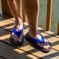 thumbnail image 2 of Okabashi Voyager Men's Flip Flops-Black/Cobalt-12, 2 of 3
