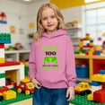 thumbnail image 4 of IWRICH Kids 100 Days of School Hoodies Long Sleeve Fleece Lined Hooded Sweatshirts Cute Tops,Size 2-14 Years Pink 140, 4 of 7