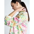 thumbnail image 5 of Free Assembly Women's and Women's Plus Floral Car Coat with Long Sleeves, Sizes XS-4X, 5 of 6