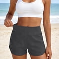 thumbnail image 4 of Womens Swim Bottoms Swim Shorts High Waist Athletic Running Shorts Quick Drying Swimsuits Bottom Trunks Grey, Size XXXL, 4 of 7