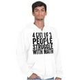 thumbnail image 5 of 4 out of 3 Struggle Math Nerd Humor Zip Up Hoodie Men's Women's Brisco Brands S, 5 of 6