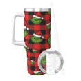 thumbnail image 2 of Regalos personalizados Grin-Ch para vasos de 40 oz con asa y pajita - Taza de café de viaje de acero inoxidable con tapa - Regalos ideales para mujeres, niñas y niños en cumpleaños y Navidad, 2 of 8