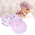 thumbnail image 3 of 3pcs gorros de ducha elásticos impermeables gorro de baño de plástico para mujeres, 3 of 5