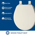 Kendall Toilet Seat, Slow Close, Non Slip Heavy Duty Wood, Easy Clean