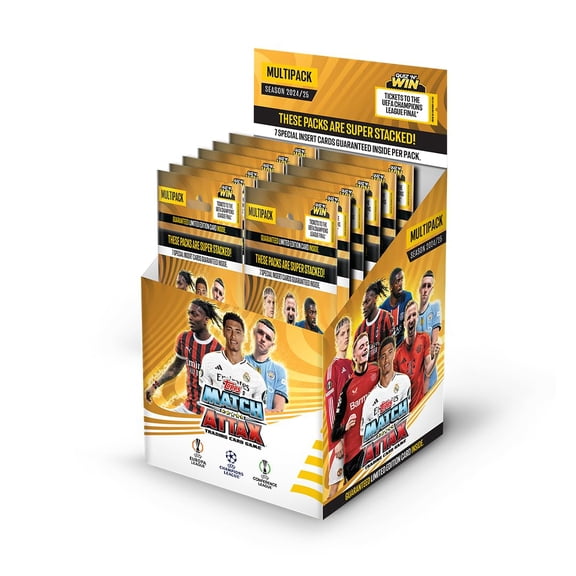Juego de Cartas Coleccionables Topps Match Attax UEFA 24/25 Paquete de 12