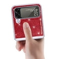 thumbnail image 5 of Dteck Case for Samsung Galaxy Z Flip4,Bling Glitter Leather Case Shockproof Hard PC Cover for Galaxy Z Flip4 5G,Red, 5 of 5