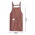 thumbnail image 5 of Hadanceo Cooking Apron Stripe Printing Front Pocket Sleeveless Kitchen Women Doing Housework Clothes Protector Apron, 5 of 8