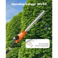 thumbnail image 2 of Extendable Cordless Electric Hedge Trimmer 20V 1200RMP with 20in Blade, 2 of 6