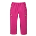thumbnail image 2 of Kids' Ski Pants Waterproof Warm Fleece-Lined Snow Pants Outdoor Hiking & Skiing Athletic Pants for Cold Weather, 2 of 5