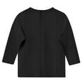 thumbnail image 5 of Girls Short Puff Sleeve Shirt Crew Neck Solid Color Tops for Girl Fashion Summer Hollow Out Loose Casual T-Shirt (Black 7-8 Years), 5 of 5