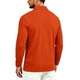 thumbnail image 4 of Polo Shirts for Men Cotton Breathable Sun Protection Long Sleeve Golf Collared Shirt for Casual Work Travel, 3 Buttons, 4 of 5