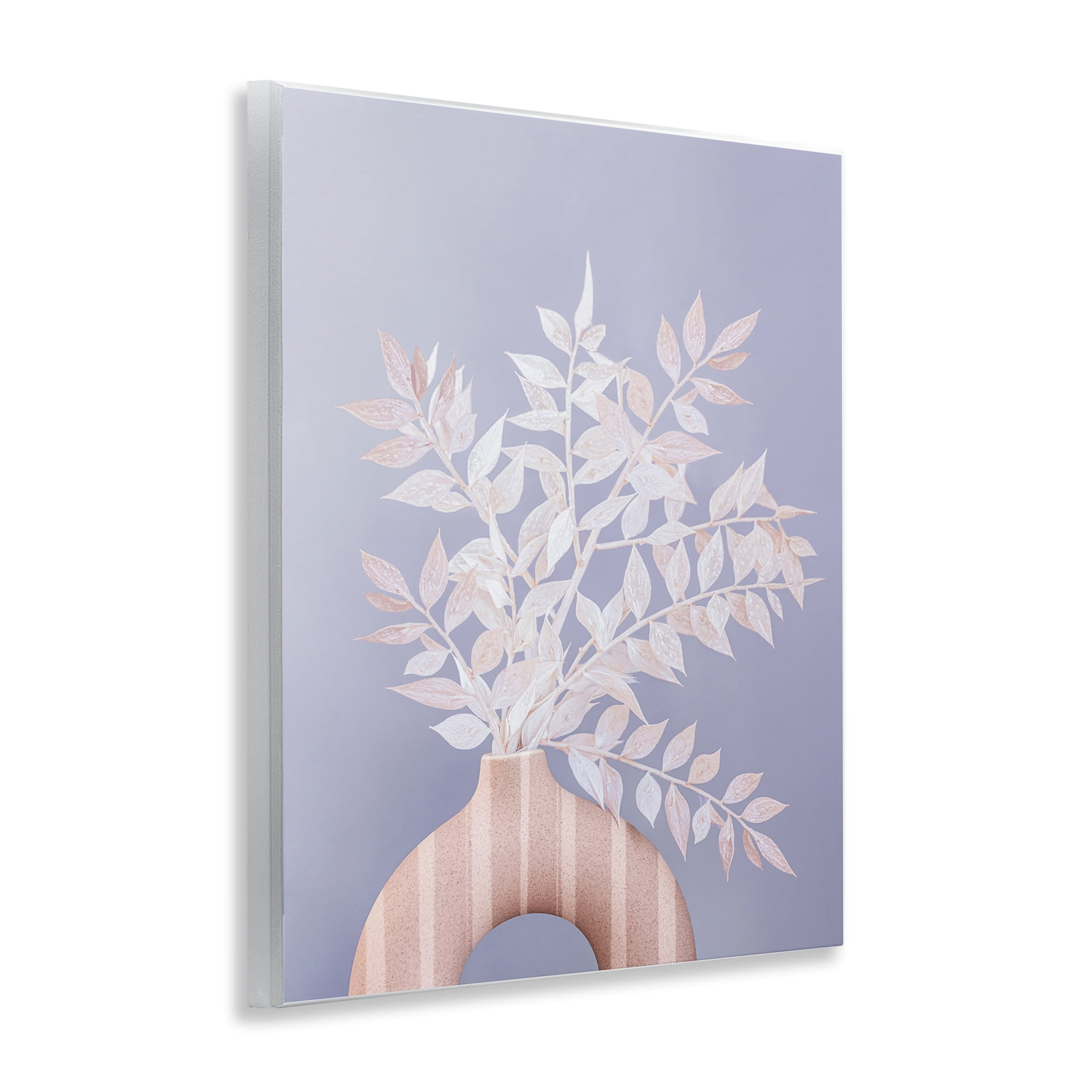 Stupell Industries Ruscus Plant Circular Vase Plants & Flowers Painting Unframed Art Print Wall Art, 11 x 14