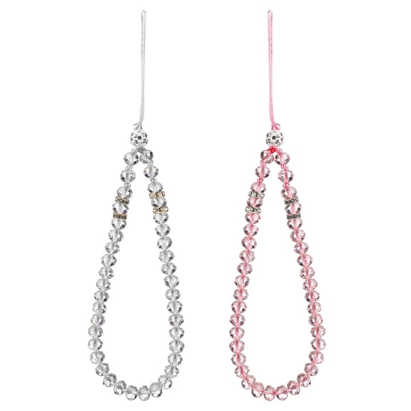 HEANUJJ 2 Pcs Beaded Wristlet Phone Chains Anti-Lost Phone Strap Accessories for Women and Teens