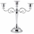 thumbnail image 1 of 3 Metal Candle Holder European Style Wedding Candelabra Candle Holder Home Decor(Silver)-, 1 of 5