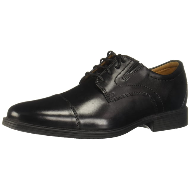 Zapatos Oxford Clarks Whiddon Cap para Hombre, Cuero Negro, Ancho 7 US